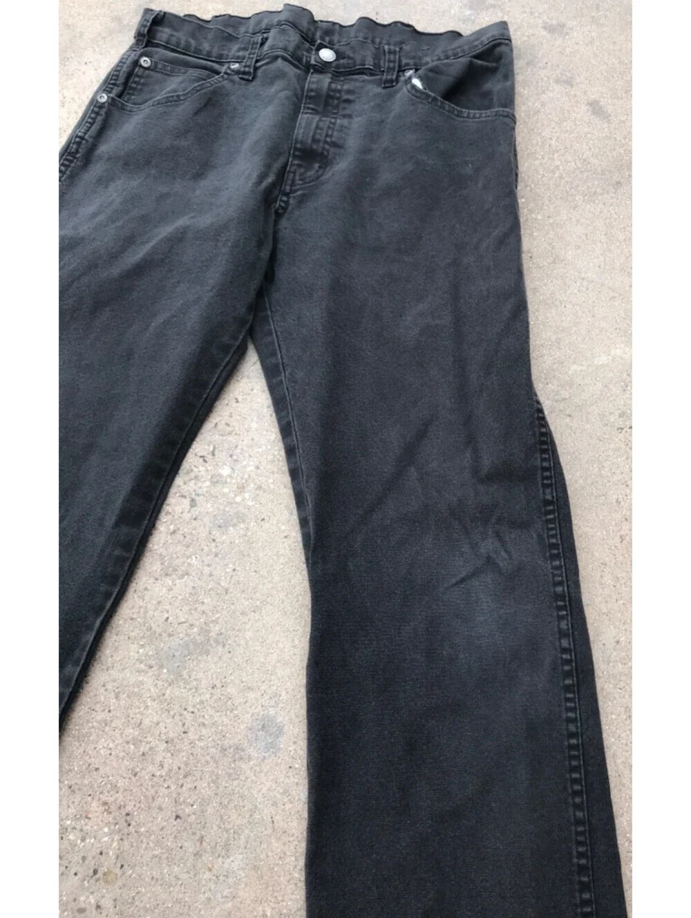 Dickies Black Denim Great Fit 32x32 Mens Jeans Straight Leg Lite Fading WorkPant